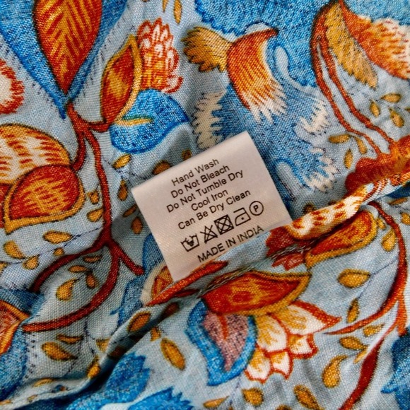 HOUSE OF HARLOW 1960 Nicole Richie Blue Floral Paisley Maxi Midi Dress X-Small - Picture 11 of 12